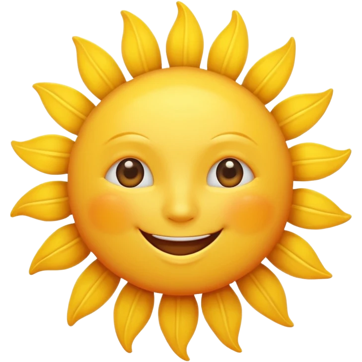 smiling sun emoji, simple, cheerful emoji