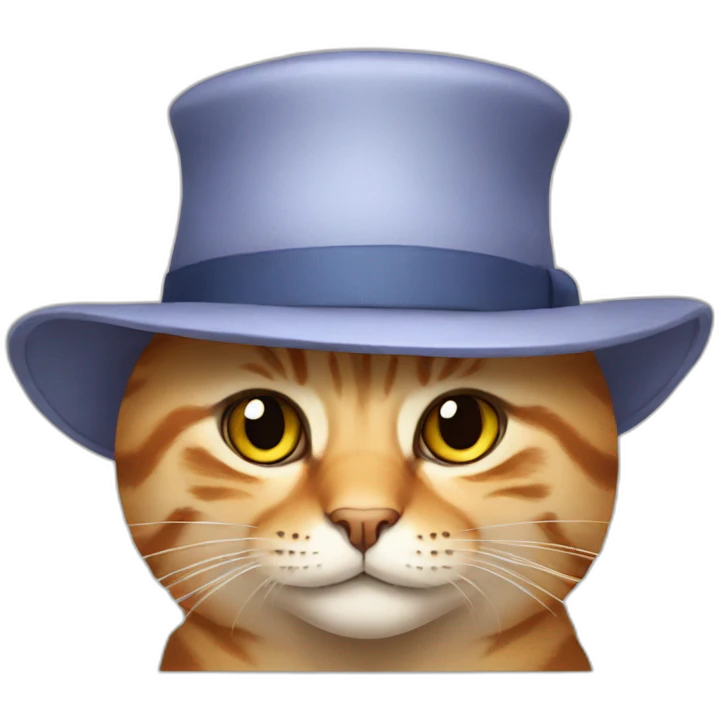 a cat in a hat emoji