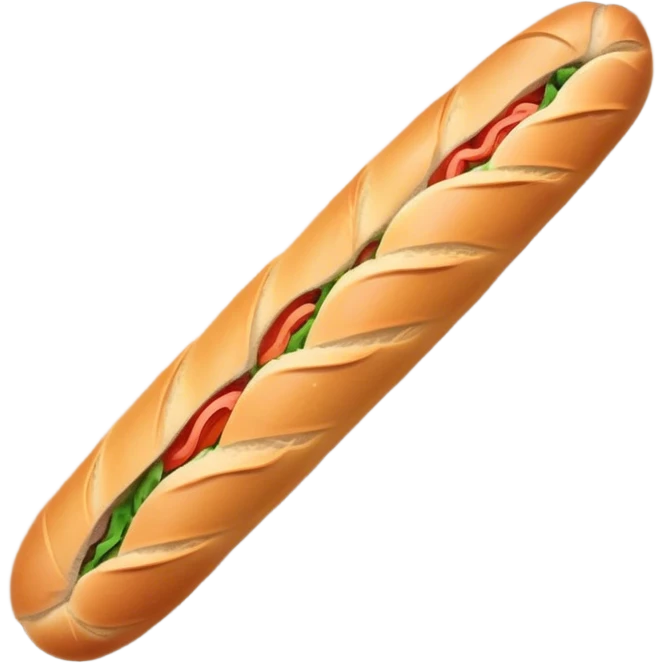 baguette wrapped in brown paper emoji