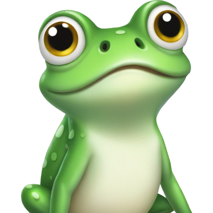 HAPPY CURIOUS frog FARM LONG TAIL emoji