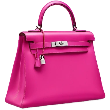 Hermes Kelly pink bag emoji