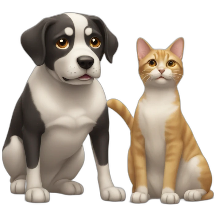Chien et chat emoji