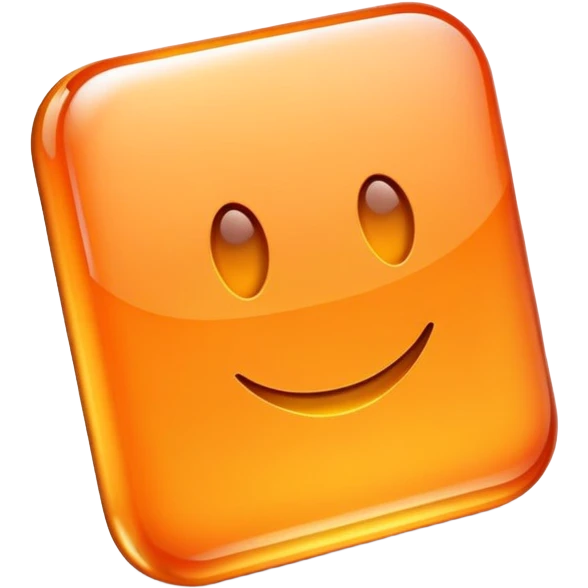 orange square with shine emoji