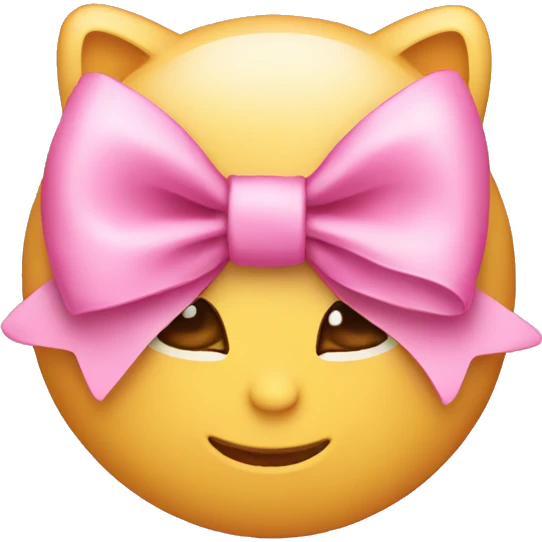 Cute pink bow emoji