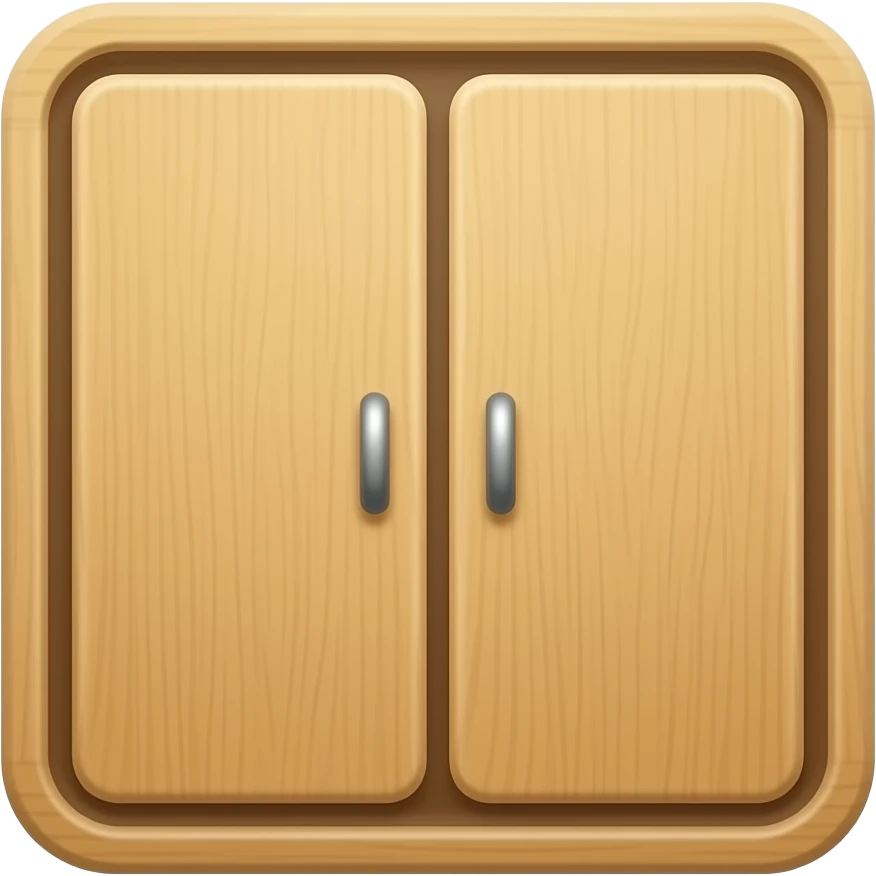 wardrobe logo light wood color emoji