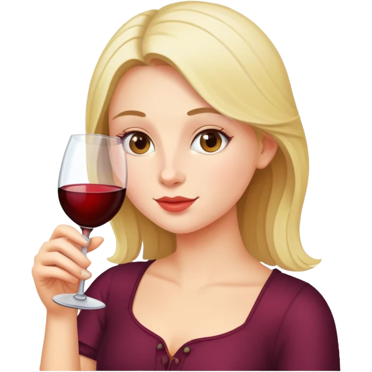 girl drinking wine emoji