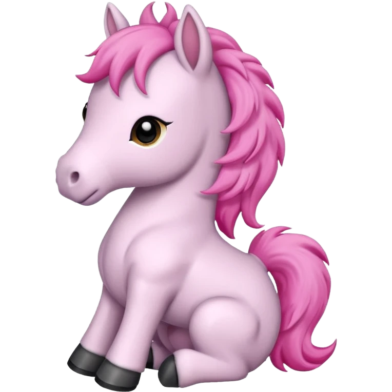 Chibi style Plush horse emoji