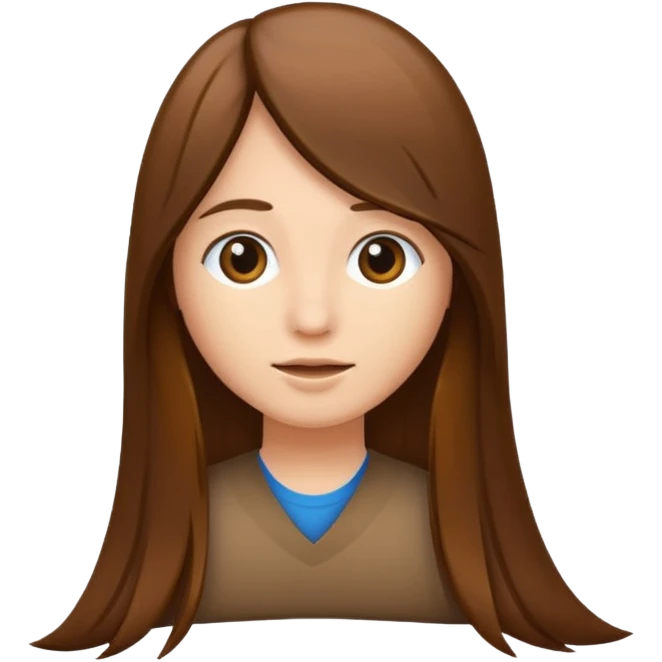 Just a long hair flowing without face only straight hair emoji