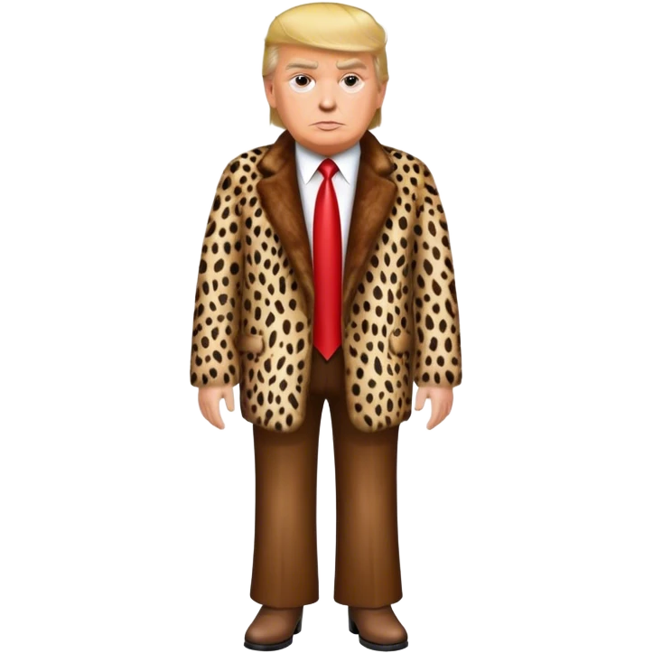 Donald trump neanderthal full body wearing animal skin emoji
