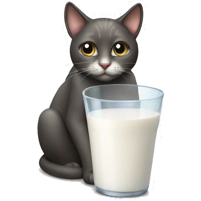 cat drinking milk emoji