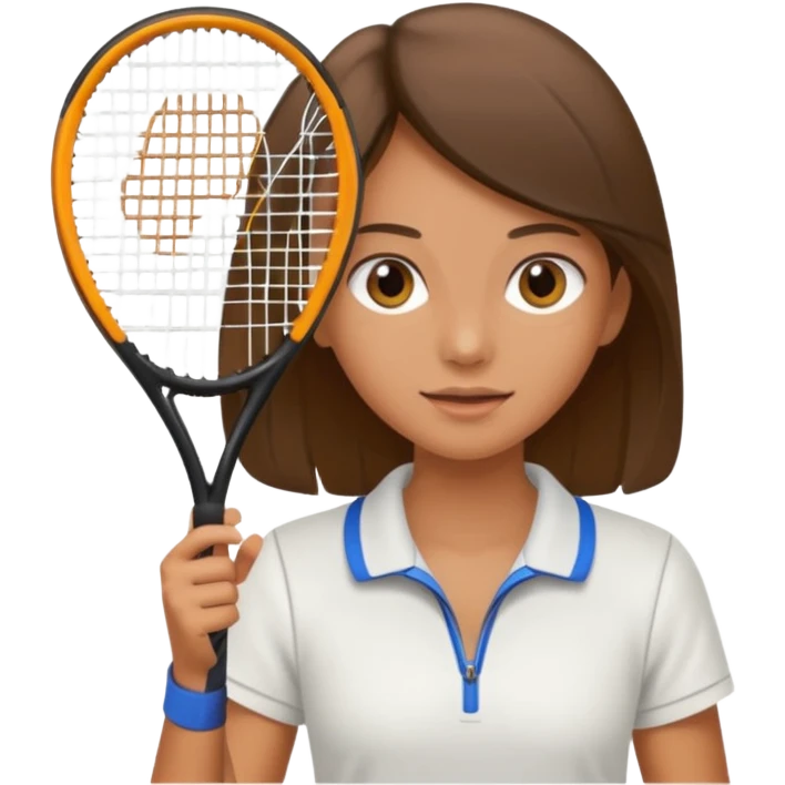 girl with tennis racket  emoji
