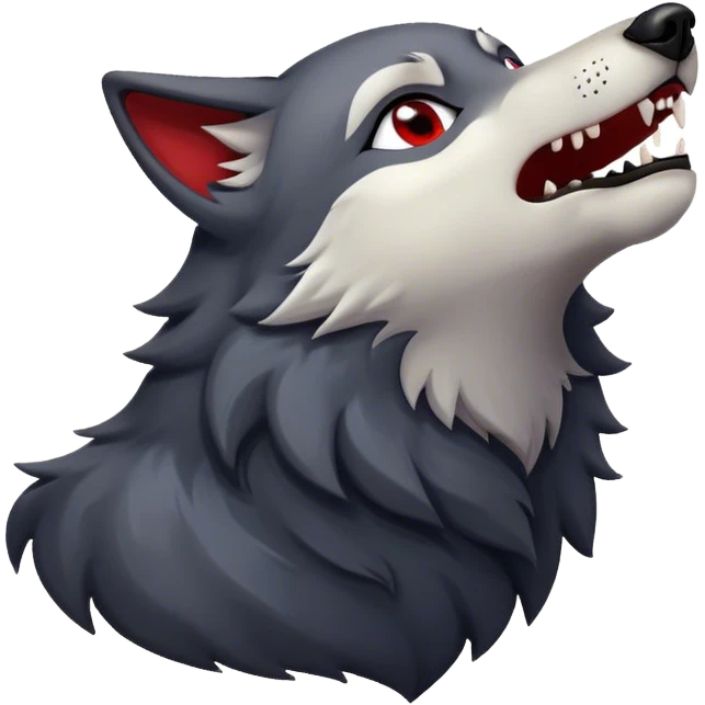 Wolf howling in love  emoji