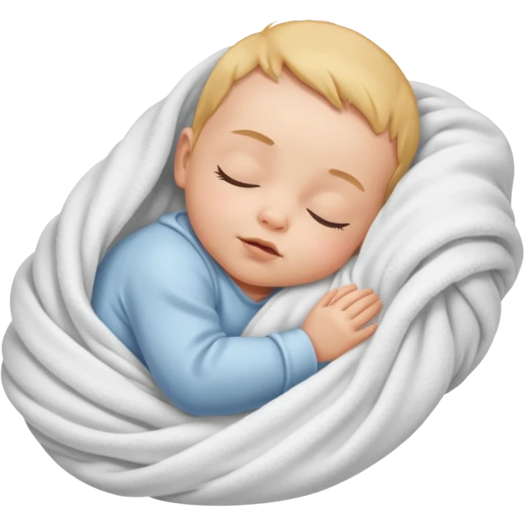 Baby sleeping in a blanket emoji