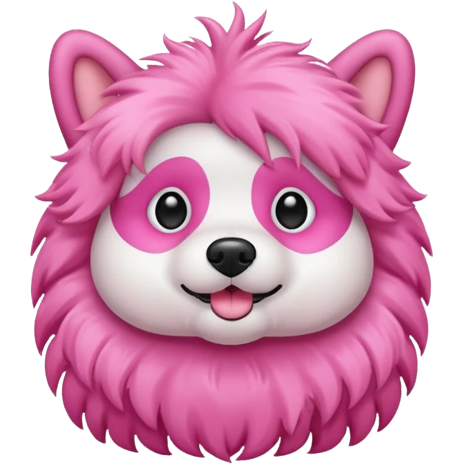 Pink dog  emoji