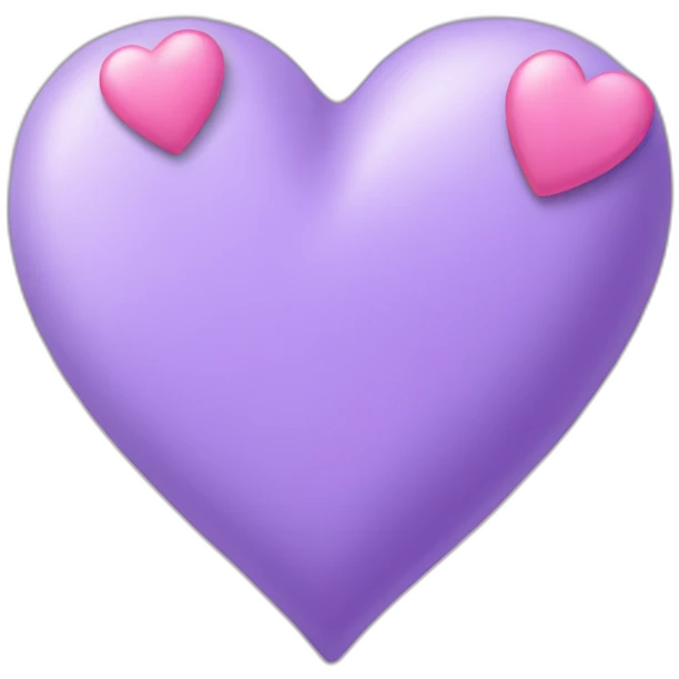 Lavender and pink heart  emoji