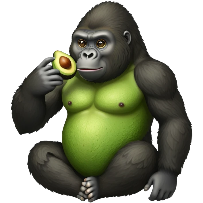 Half gorilla half avocado emoji
