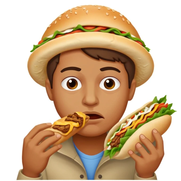 A face of disgust Döner  emoji