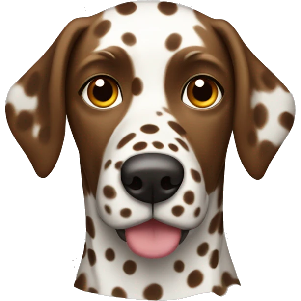 brown spotted dalmatian dog  emoji
