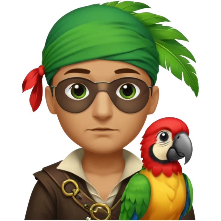 pirate and parrot emoji