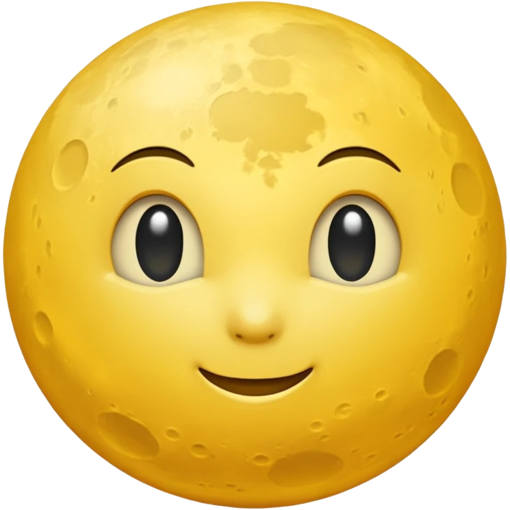 Moon without eyes, yellow emoji