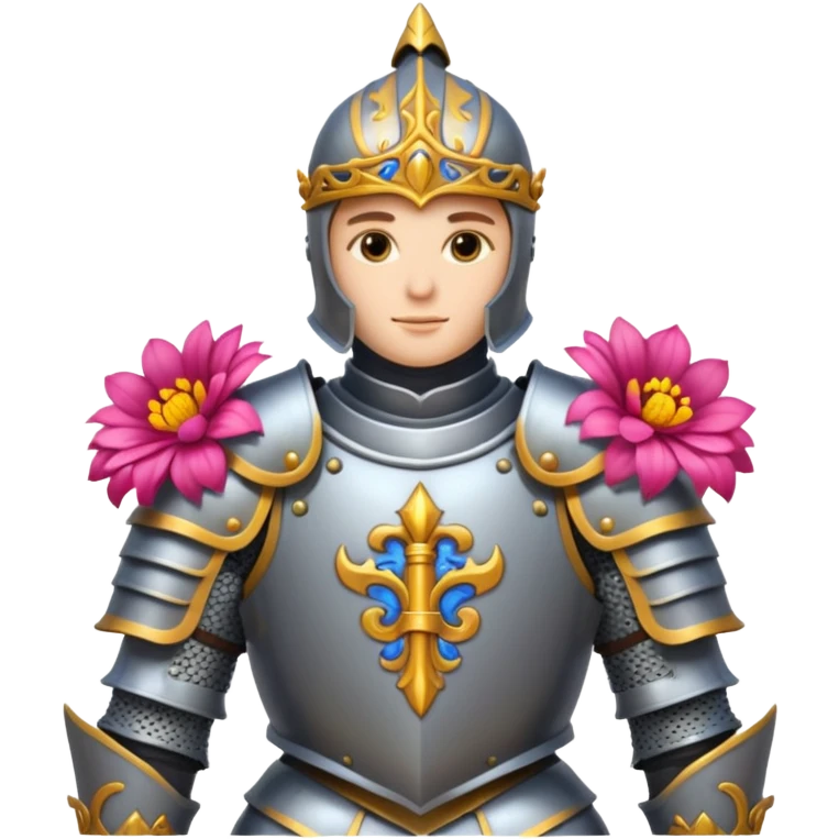 Knight in flowers emoji