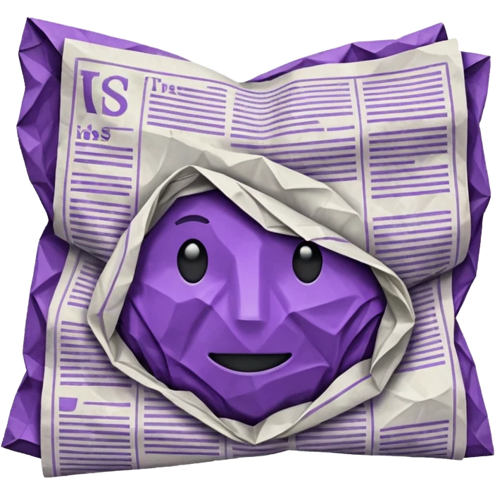 newspaper white and purple emoji