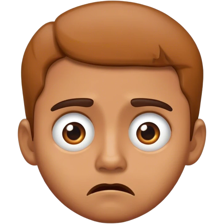 Scared caramel brown Latino man emoji