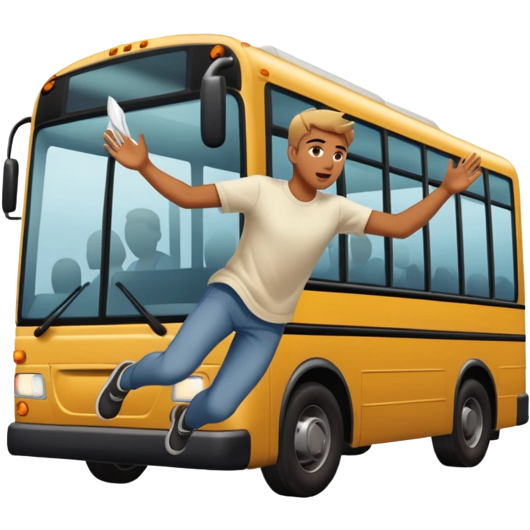 Throwing someone into a bus emoji