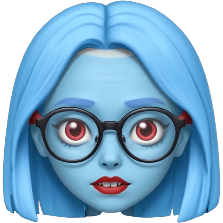 Ghoulia yelps monster high, blue skin emoji