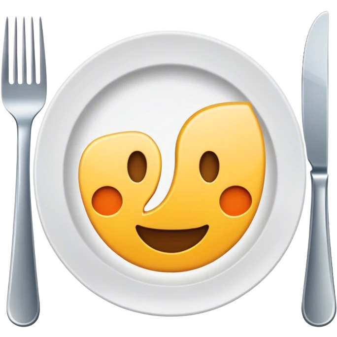 plate with a fork and a knife emoji