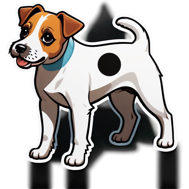 russell terrier one black eye  emoji
