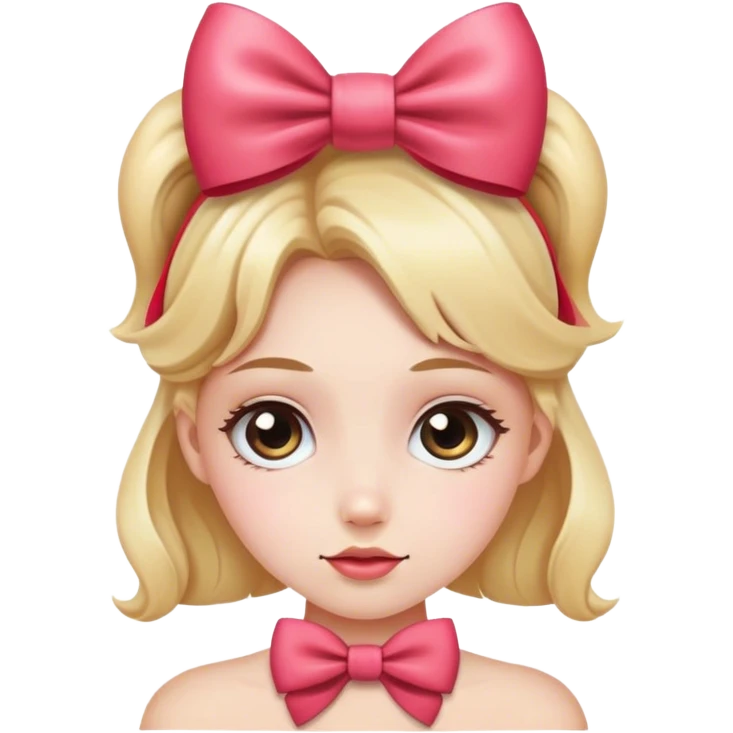Girl wearing a bow  emoji