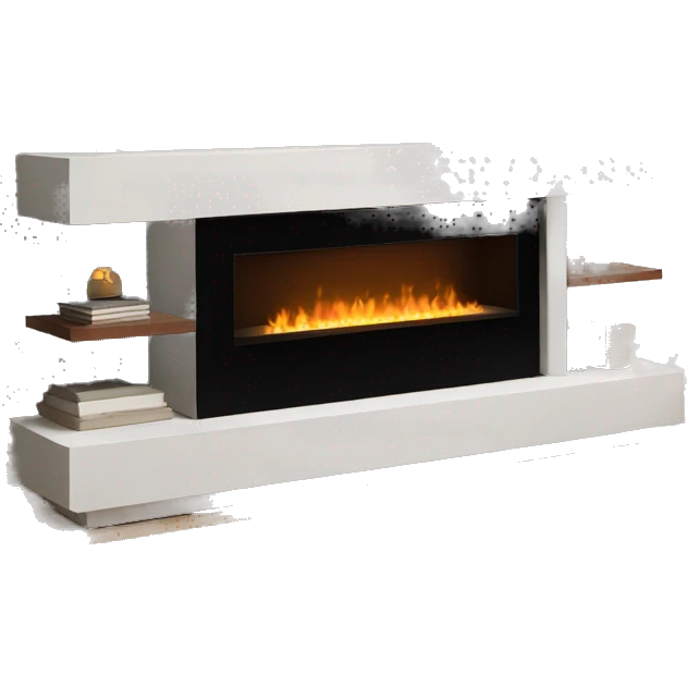 floating fireplace tv stand emoji