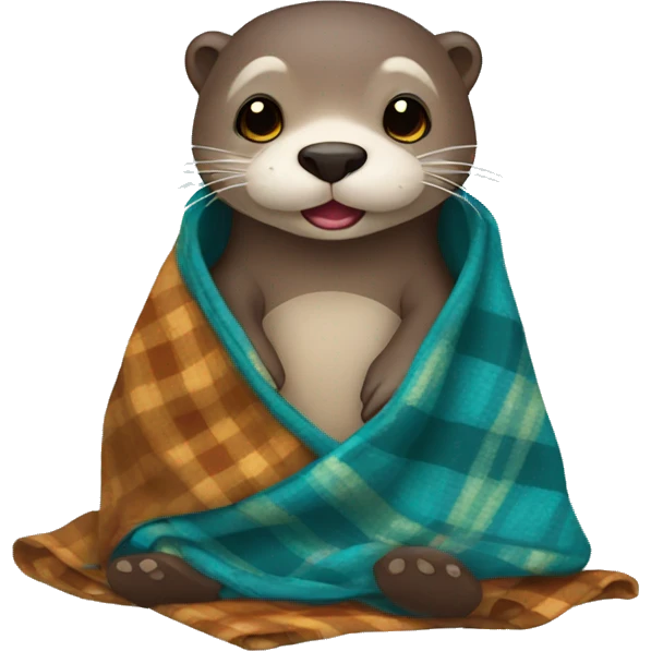 Otter with blanket emoji
