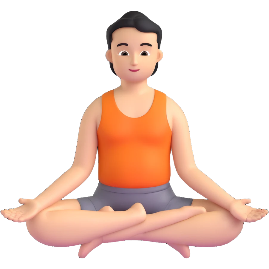 person in lotus pose yoga emoji