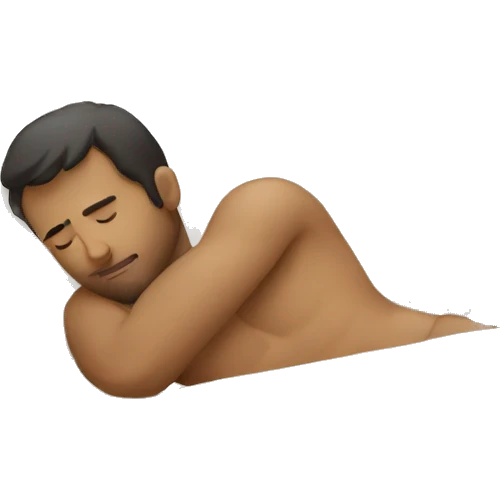 man slep in bed emoji