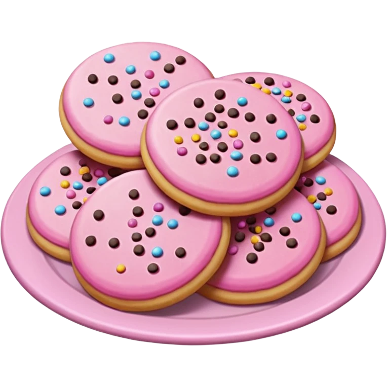 Natale rosa, biscotti estetico  emoji