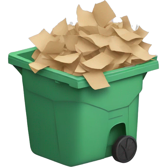Throwing crushed paper ball in Trash can emoji