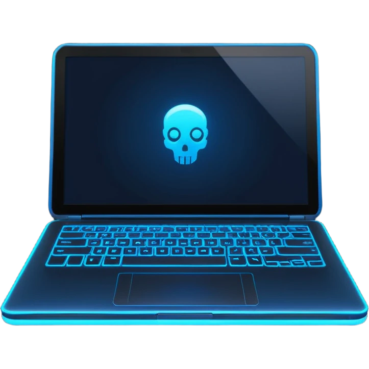neon cyberpunk laptop computer  emoji