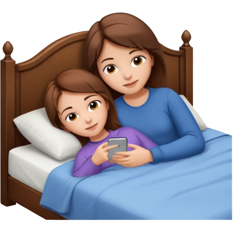 lying on bed brown hair girl just chill emoji