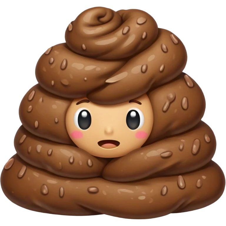 A poopy mess emoji