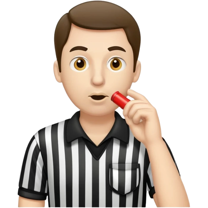 referee blowing whistle emoji