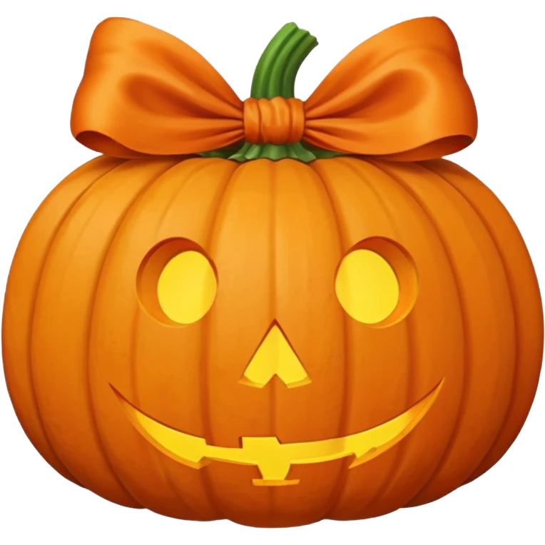Pumpkin with bow emoji