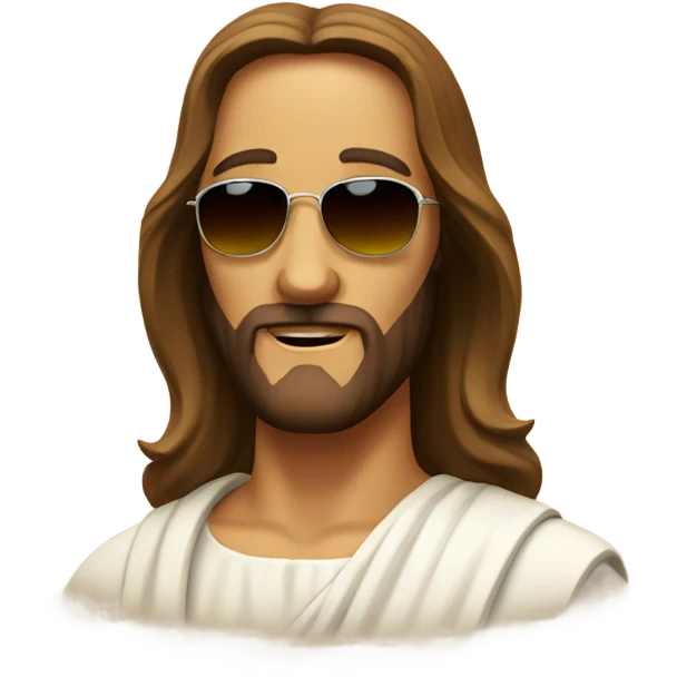 Jesus with sunglasses emoji