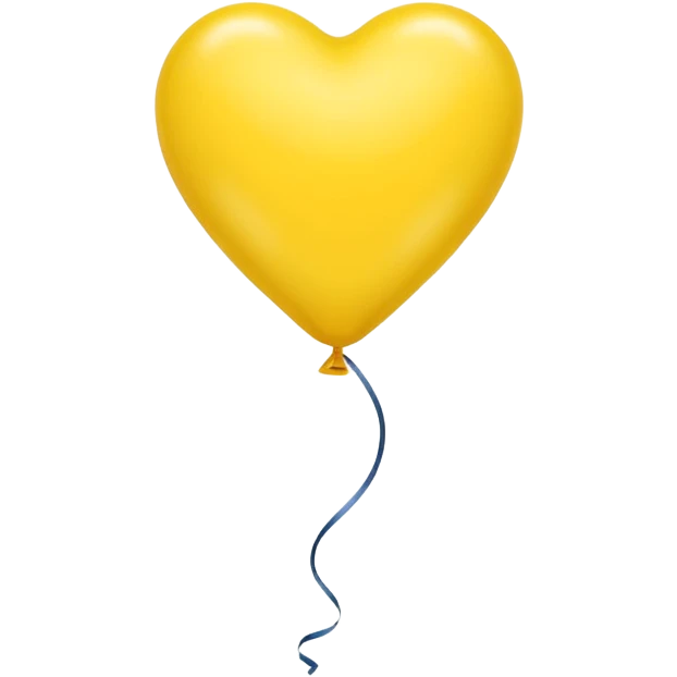 yellow heart with a balloon emoji