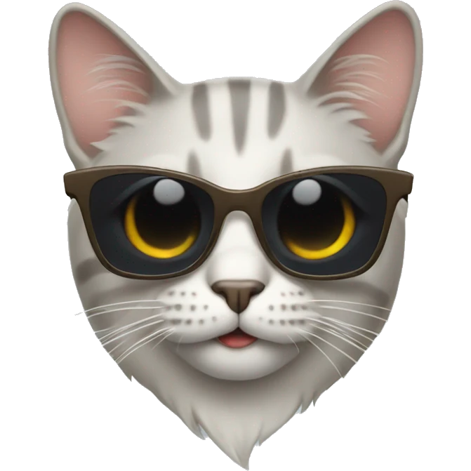 Cat with sunglasses emoji