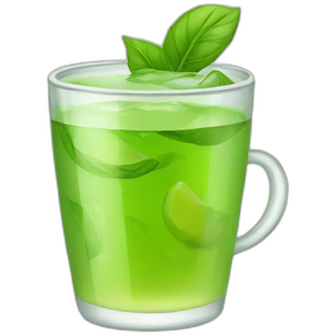 light cold green tea drink emoji