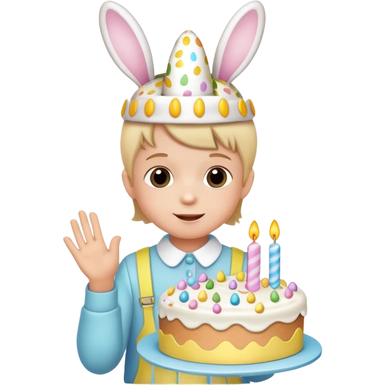Five Year old Easter birthday emoji