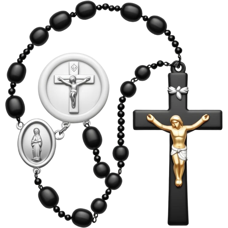  white rosary with white beads emoji