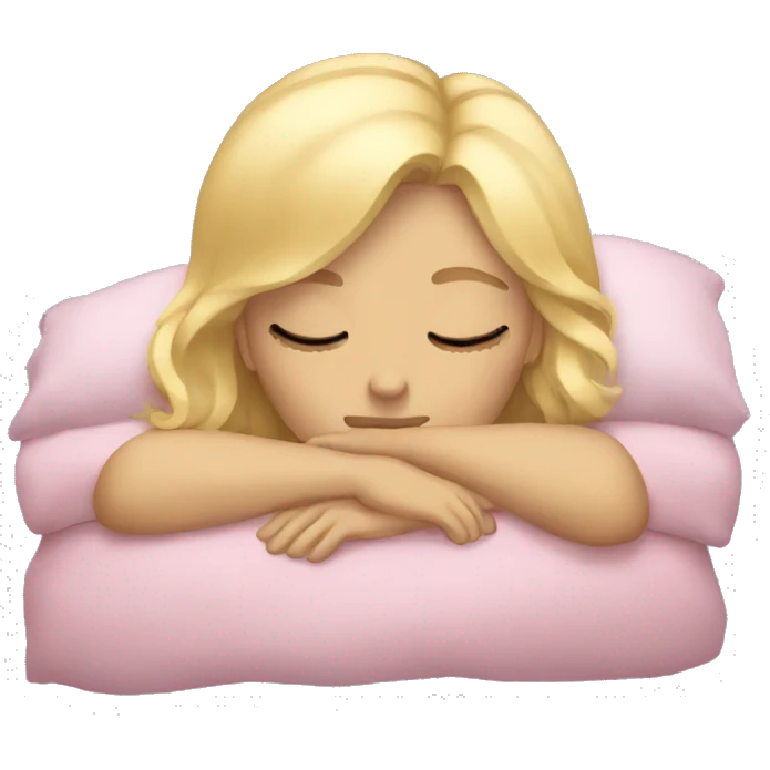 Blonde girl sleeping emoji